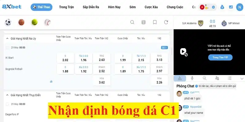Nhận định bóng đá C1 uy tín, chính xác 100% tại 8XBET Nhận định bóng đá C1 uy tín, chính xác 100% tại 8XBET